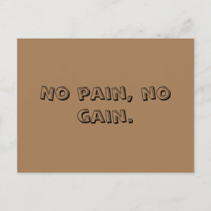 GYM Motivatie Aangepaste tekst En Lichtbruin Aankondigingskaart