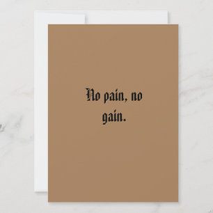 GYM Motivatie Aangepaste tekst  En Lichtbruin Feestdagenkaart
