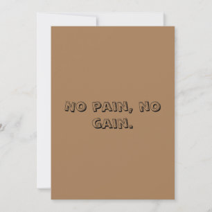 GYM Motivatie Aangepaste tekst En Lichtbruin Kaart