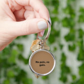 GYM Motivatie Aangepaste tekst En Lichtbruin Sleutelhanger (Hand)
