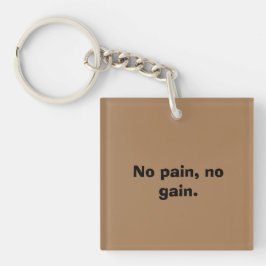GYM Motivatie Aangepaste tekst  En Lichtbruin Sleutelhanger