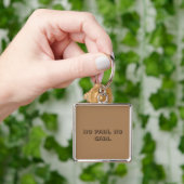 GYM Motivatie Aangepaste tekst En Lichtbruin Sleutelhanger (Hand)