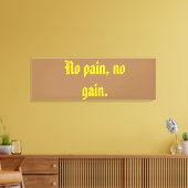 GYM-motivatie citaat en licht bruin Canvas Afdruk (Insitu (Woonkamer))