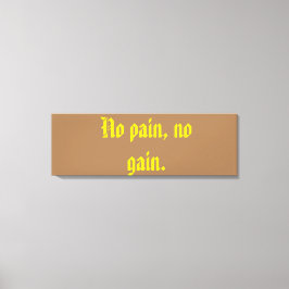 GYM-motivatie citaat en licht bruin Canvas Afdruk