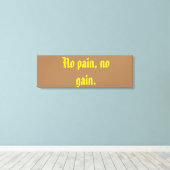 GYM-motivatie citaat en licht bruin Canvas Afdruk (Insitu (Houten vloer))