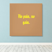 GYM-motivatie citaat en licht bruin Canvas Afdruk (Insitu (Houten vloer))