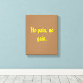 GYM-motivatie citaat en licht bruin Canvas Afdruk (Insitu (Houten vloer))