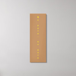 GYM-motivatie citaat en licht bruin Canvas Afdruk