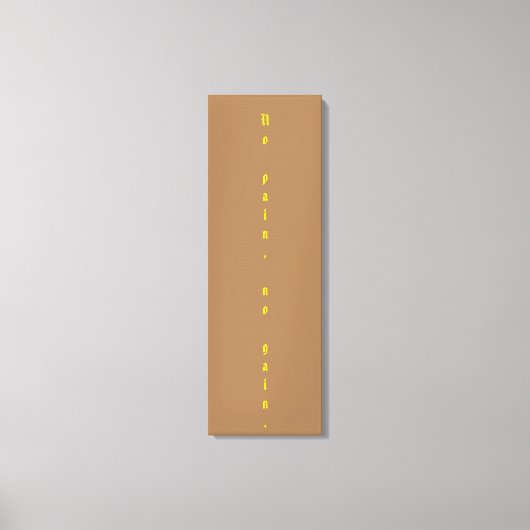 GYM-motivatie citaat en licht bruin Canvas Afdruk (Voorkant)