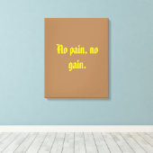 GYM-motivatie citaat en licht bruin Canvas Afdruk (Insitu (Houten vloer))