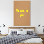 GYM-motivatie citaat en licht bruin Canvas Afdruk (Insitu (Slaapkamer))