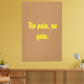 GYM-motivatie citaat en licht bruin Canvas Afdruk (Insitu (Woonkamer))