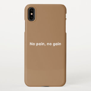 GYM-motivatie citaat en licht bruin iPhone XS Max Hoesje