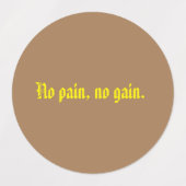 GYM-motivatie citaat en licht bruin Labels (Design 1)