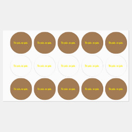 GYM-motivatie citaat en licht bruin Labels