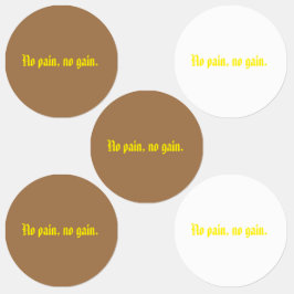 GYM-motivatie citaat en licht bruin Labels