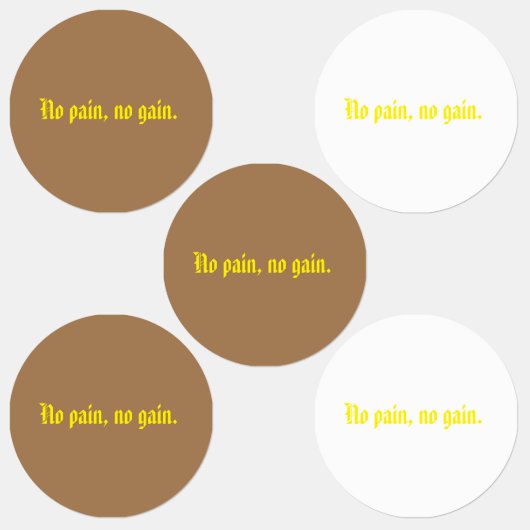 GYM-motivatie citaat en licht bruin Labels (Groep)