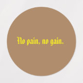 GYM-motivatie citaat en licht bruin Labels (Design 1)