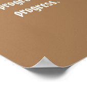 GYM-motivatie citaat en licht bruin Poster (Hoek)