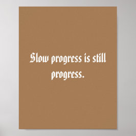 GYM-motivatie citaat en licht bruin Poster