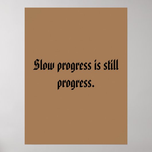 GYM-motivatie citaat en licht bruin Poster (Voorkant)