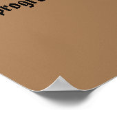 GYM-motivatie citaat en licht bruin Poster (Hoek)