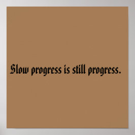 GYM-motivatie citaat en licht bruin Poster