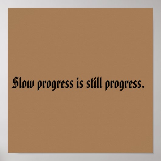 GYM-motivatie citaat en licht bruin Poster (Voorkant)