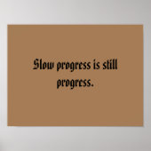 GYM-motivatie citaat en licht bruin Poster (Voorkant)