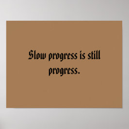 GYM-motivatie citaat en licht bruin Poster