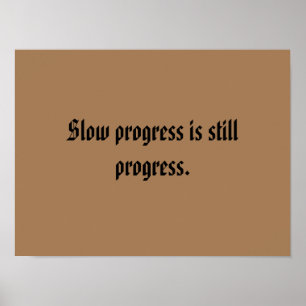 GYM-motivatie citaat en licht bruin Poster