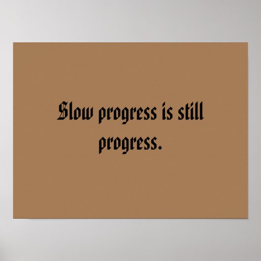 GYM-motivatie citaat en licht bruin Poster (Voorkant)