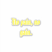 GYM-motivatie citaat en licht bruin Sticker (Voorkant)