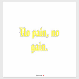 GYM-motivatie citaat en licht bruin Sticker