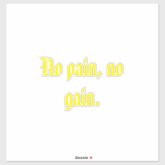 GYM-motivatie citaat en licht bruin Sticker (Vel)