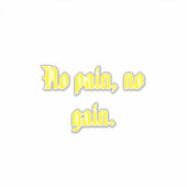 GYM-motivatie citaat en licht bruin Sticker (Voorkant)