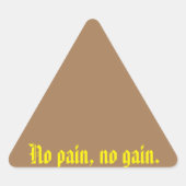 GYM-motivatie citaat en licht bruin Sticker (Voorkant)