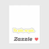 GYM-motivatie citaat en licht bruin Sticker (Vel)