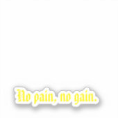 GYM-motivatie citaat en licht bruin Sticker (Voorkant)