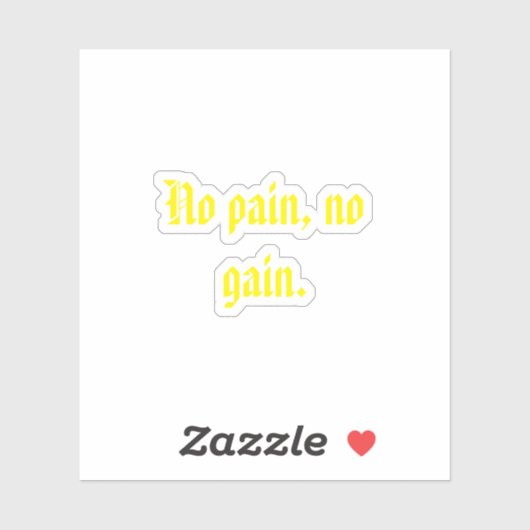 GYM-motivatie citaat en licht bruin Sticker (Vel)