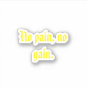 GYM-motivatie citaat en licht bruin Sticker (Voorkant)