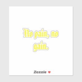 GYM-motivatie citaat en licht bruin Sticker