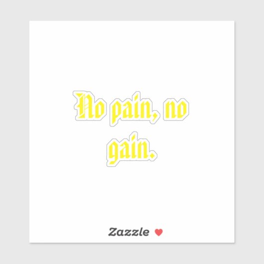 GYM-motivatie citaat en licht bruin Sticker (Vel)