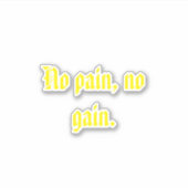 GYM-motivatie citaat en licht bruin Sticker (Voorkant)