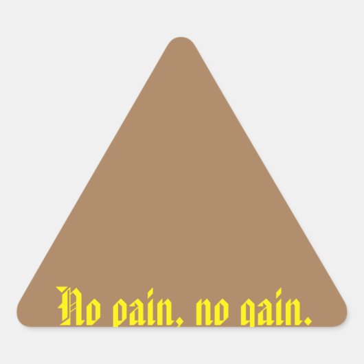 GYM-motivatie citaat en licht bruin Sticker (Voorkant)