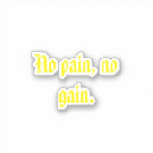 GYM-motivatie citaat en licht bruin Sticker (Voorkant)