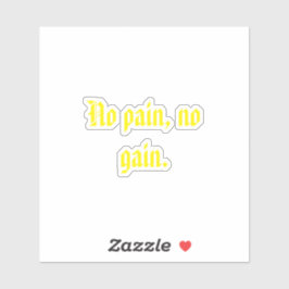 GYM-motivatie citaat en licht bruin Sticker