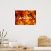 GYM Motivatie Citaat Laten wij het doen Poster (Keuken)