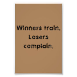 GYM Motivatie citaten En Licht Bruine Poster
