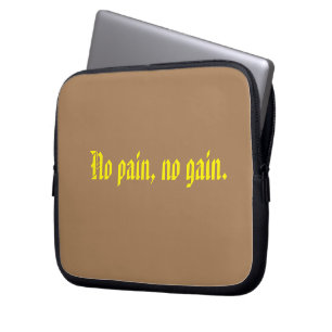 GYM Motivatie citaten En Lichtbruin Laptop Sleeve